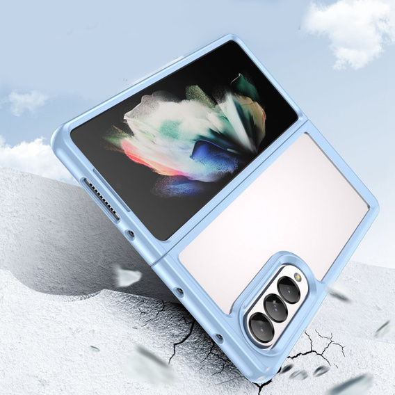Etui ERBORD do Samsung Galaxy Z Fold 4 5G, Hybrid Case, Baby Blue