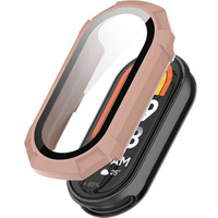 2w1 Etui + Szkło Hartowane do Xiaomi Smart Mi Band 8 / Xiaomi Smart Mi Band 9, Różowe