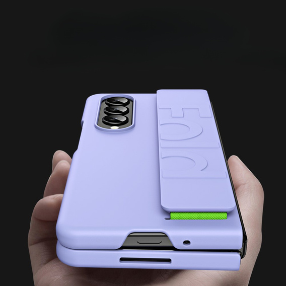 Etui do Samsung Galaxy Z Fold4 5G, z rączką, fioletowe