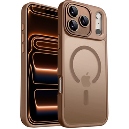 Etui do iPhone 17 Pro, do MagSafe, ERBORD Matt Case, desert titanium