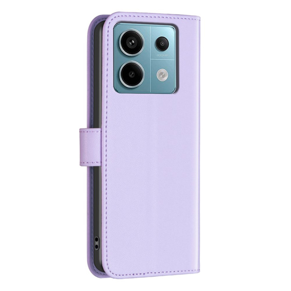 Etui z klapką do Xiaomi Redmi Note 13 Pro 4G / Xiaomi Redmi Note 14S / Xiaomi Poco M6 Pro 4G, BINFEN Wallet, fioletowe
