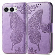 Etui z klapką do T Phone 3 5G, Butterfly, fioletowe