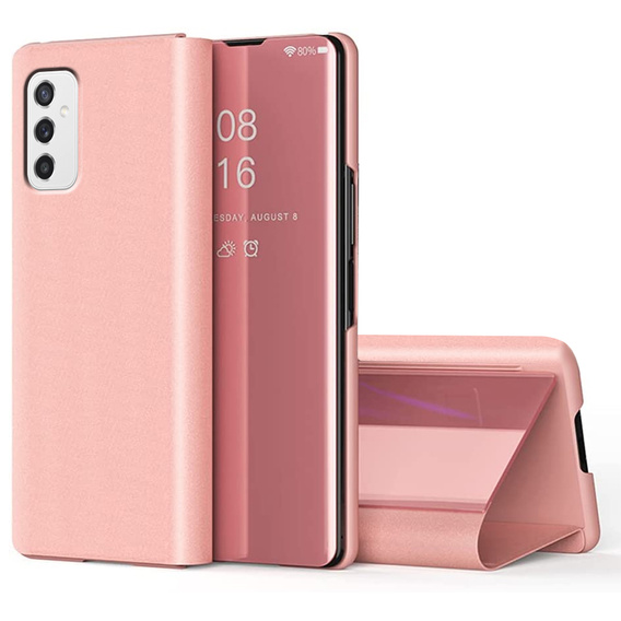 Etui do Samsung Galaxy M52 5G, Clear View, różowe rose gold