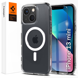 Etui z MagSafe Spigen do iPhone 13 Mini, Ultra Hybrid, białe + Szkło Hartowane 9H