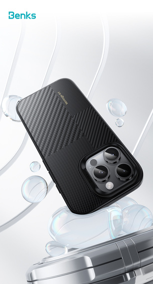 Etui Benks Montage Magnetic Armor Air Kevlar (600D/1500D) MF65 do iPhone 16 Pro – czarny