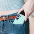 Etui skórzane do Samsung Galaxy A25 5G, Obudowa Lychee leather Case, niebieskie + Szkło 9H
