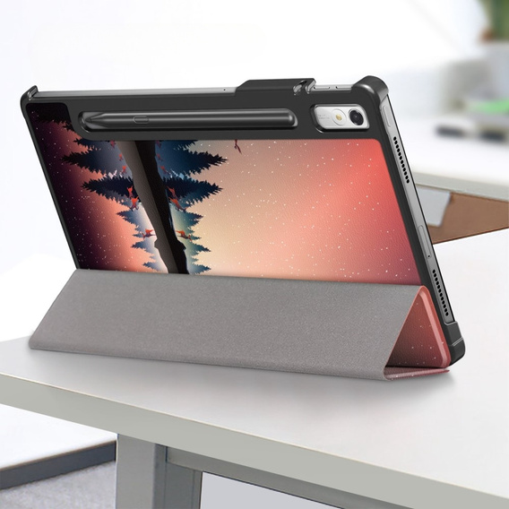 Etui do Lenovo Tab P11 Pro Gen 2 TB132FU TB132XU 11.2", Smartcase z miejscem na rysik, forest and lake