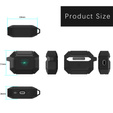 Etui ochronne do AirPods Pro 3 z karabińczykiem - czarne