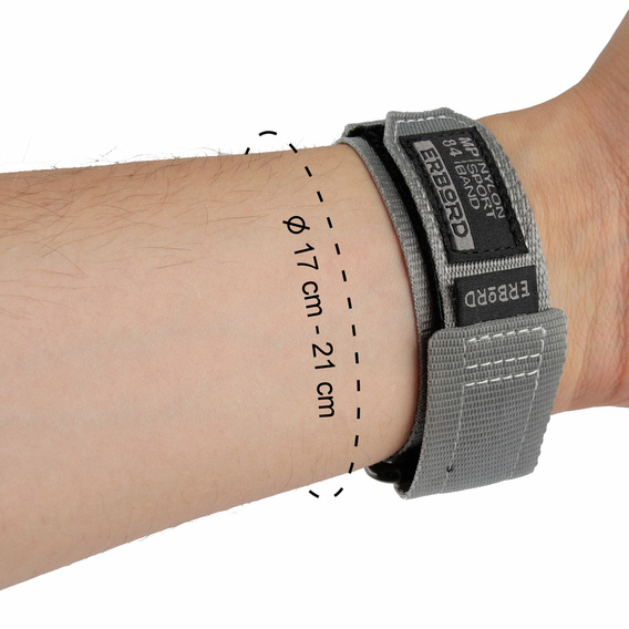 Pasek Nylonowy ERBORD MP84 do Apple Watch 1/2/3/4/5/6/7/8/9/10/11/SE Ultra 1/2/3 42/44/45/46/49mm, Szary