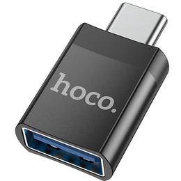 Adapter HOCO UA17 OTG USB-C (męski) do USB-A (żeński) – czarny
