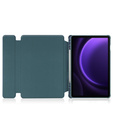 Etui z klawiaturą do Samsung Galaxy Tab S10 Lite / S10 FE / S9 FE, Rotary 360° Leather, ciemnozielone