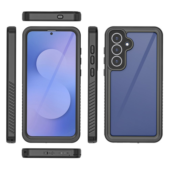 Etui Wodoodporne IP68 do Samsung Galaxy S25 FE, Redpepper, czarne