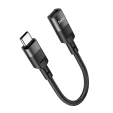 Adapter HOCO U107 OTG USB-C (męski) do Lightning (żeński), 3A – 0,1 m, czarny