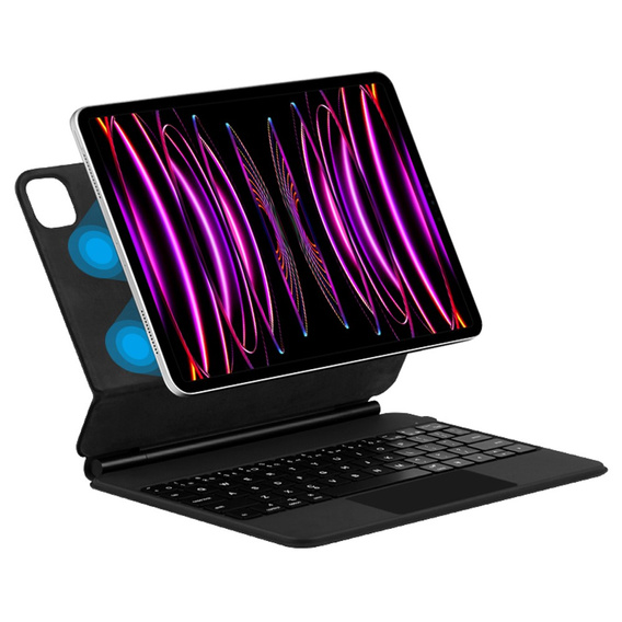 Etui z klawiaturą do iPad Pro 11" 2022/2021/2020 (4/3/2 gen.), Magnetic Keyboard Touchpad, czarne