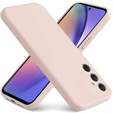Zestaw Etui do Samsung Galaxy A54 5G, silicone lite, silikonowe, różowe + szkło
