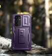 Etui pancerne do Samsung Galaxy S25, Dexnor Full Body (Two Frames), fioletowe