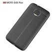 Czarne Etui Football Grain TPU Case Motorola Moto G5S Plus