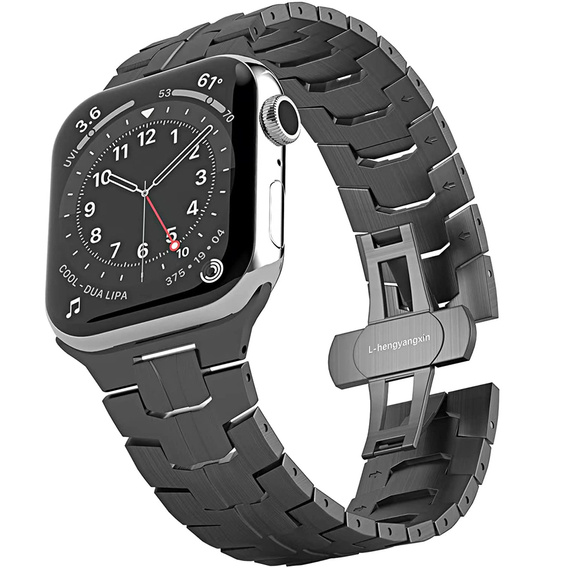 Bransoleta do Apple Watch 1/2/3/4/5/6/7/8/9/10/11/SE Ultra 1/2/3 42/44/45/46/49mm, Czarna