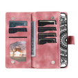 Etui z klapką do Xiaomi Redmi Note 13 Pro 4G / Xiaomi Redmi Note 14S / Xiaomi Poco M6 Pro 4G, Mandala, różowe rose gold