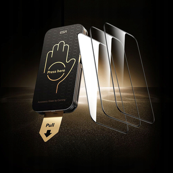 Szkło Hartowane ESR UltraFit Armorite Pro do iPhone 17 Pro, czarne