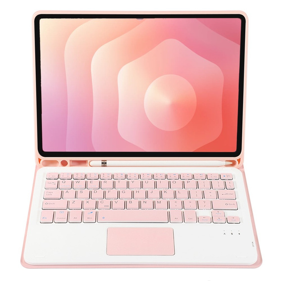Etui z klawiaturą Bluetooth i touchpadem do Samsung Galaxy Tab S11 – różowe