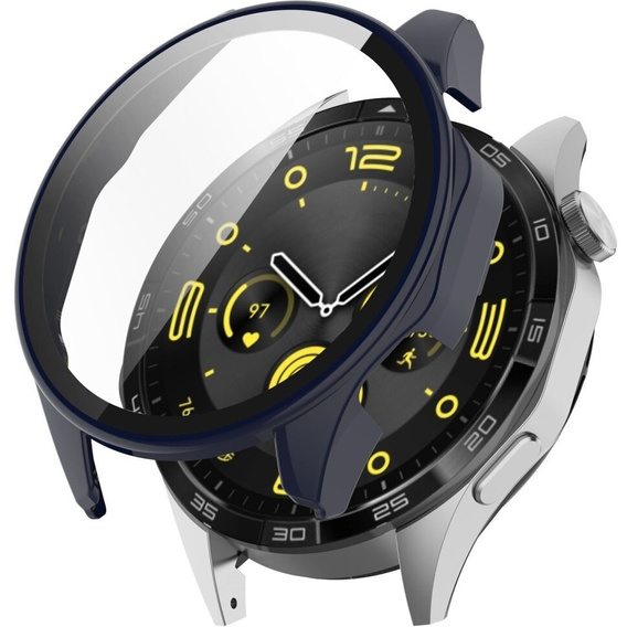 2w1 Etui + Szkło Hartowane do Huawei Watch GT 4 46mm, Granatowe