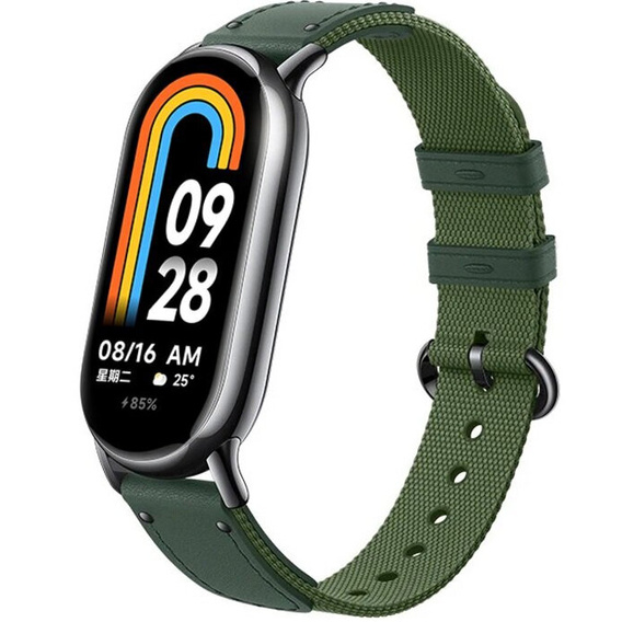 Pasek nylonowy do Xiaomi Smart Band 10 / 9 / 8, Zielony