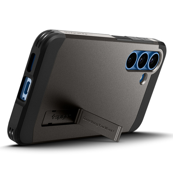 Etui Spigen do Samsung Galaxy S25+ Plus, Tough Armor Mag MagSafe, szare + Szkło Hartowane 9H