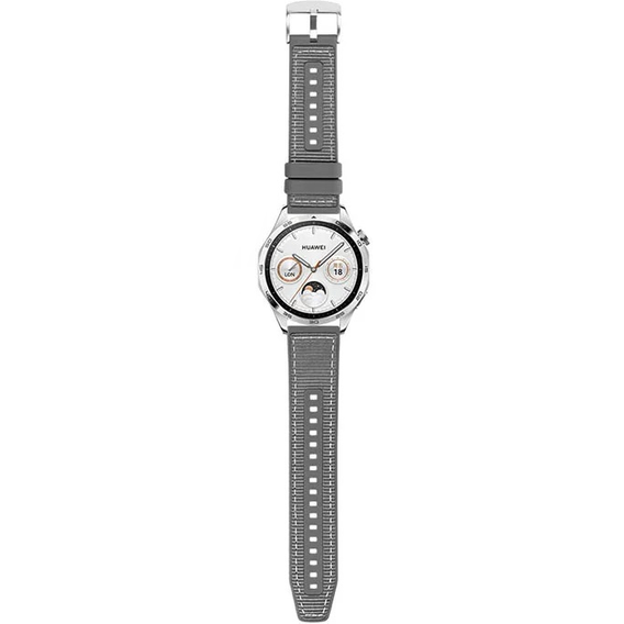Pasek silikonowo nylonowy Uniwersalny 22mm, Szary