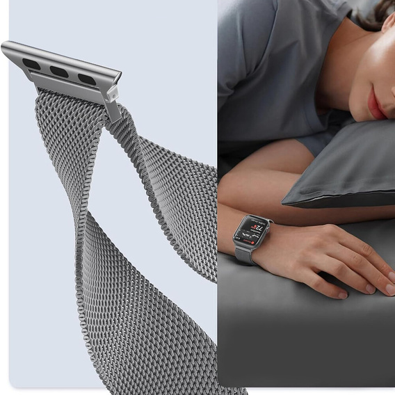 Bransoleta do Apple Watch 1/2/3/4/5/6/7/8/9/10/11/SE Ultra 1/2/3 42/44/45/46/49mm, Szara
