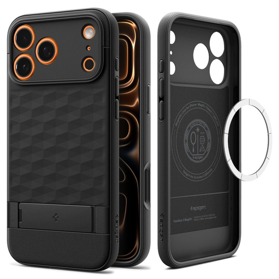Etui Spigen do iPhone 17 Pro, Parallax Mag, do MagSafe, Matte Black