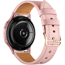 Pasek Skórzany Uniwersalny 20mm, ze złotą klamrą, Różowy