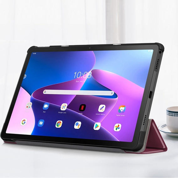 Etui do Lenovo Tab M10 Plus 10.6 TB-125F / TB-128F 3 Gen, Smartcase, bordowe