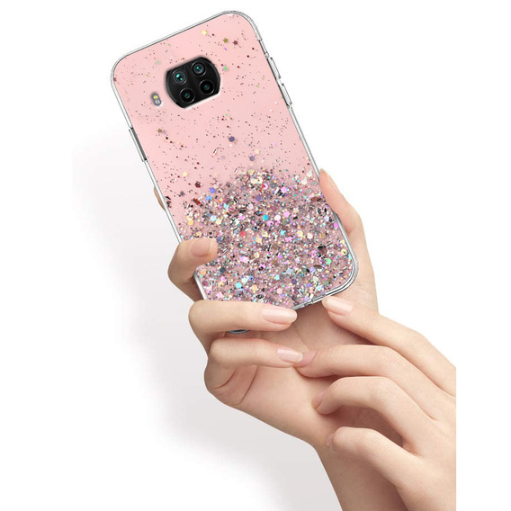 Etui do Xiaomi Mi 10T Lite 5G, Glittery, różowe