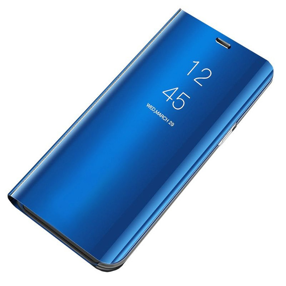 Etui do Samsung Galaxy A22 5G, Clear View, niebieskie