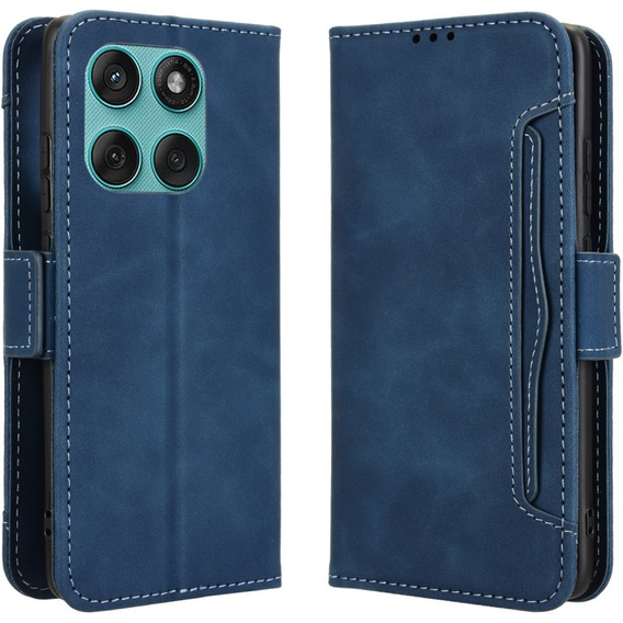Etui z klapką do Motorola Edge 60 / 60 Fusion, Card Slot, granatowe