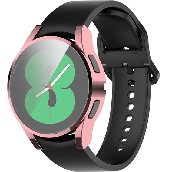 Etui z osłoną na ekran do Samsung Galaxy Watch 4 44mm, Różowy