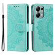 Etui z klapką do Xiaomi Redmi Note 13 Pro 4G / Redmi Note 14S / Poco M6 Pro 4G, Mandala Flower, zielone