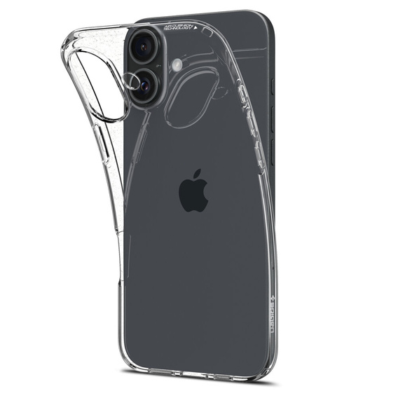 Etui Spigen do iPhone 16, Liquid Crystal, przezroczyste + Szkło Hartowane 9H