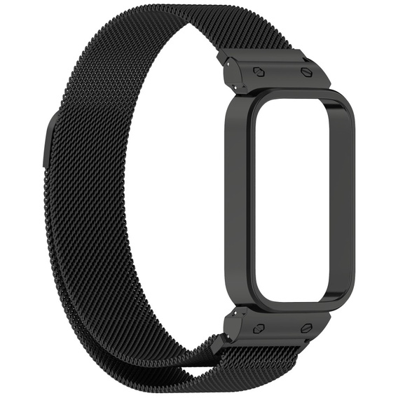 Bransoleta Milanese do Xiaomi Smart Band 9 Active / Xiaomi Redmi Band 3, Czarna