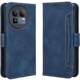 Etui z klapką do Realme GT 8 Pro, Card Slot, niebieskie