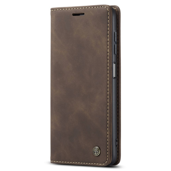 Etui CASEME do Samsung Galaxy M33 5G, Leather Wallet Case, brązowe