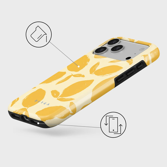 Etui Burga Tough MagSafe do iPhone 17 Pro - Lemon Tart