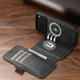 Etui z klapką 2w1 SUTENI do iPhone 17 Pro Max, do MagSafe, czarne