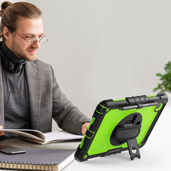 Etui pancerne do Lenovo Tab M11, ochronne 360 z miejscem na rysik, zielone