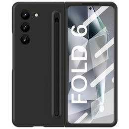 Etui do Samsung Galaxy Z Fold6 5G, ze szkłem i rysikiem, czarne