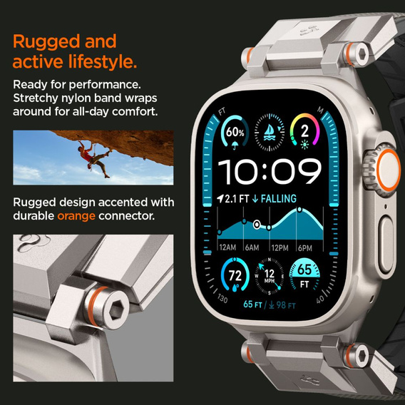 Etui Spigen do Apple Watch 6 / 7 / 8 / 9 / 10 / SE / ULTRA 1 / 2 (44 / 45 / 46 / 49 MM), Durapro Armor, Szary