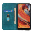 Etui z klapką do Honor 400 Lite – zielone, skórzane, z funkcją podstawki i kieszenią na kartę