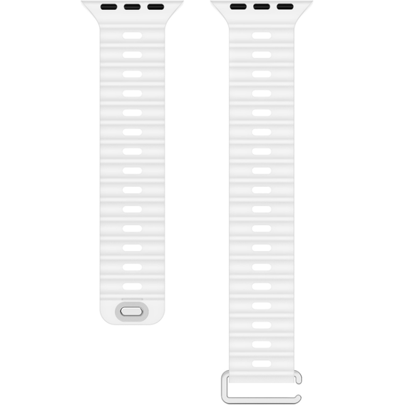 Pasek Silikonowy do Apple Watch 1/2/3/4/5/6/7/8/SE/ULTRA 42/44/45/49MM, Biały