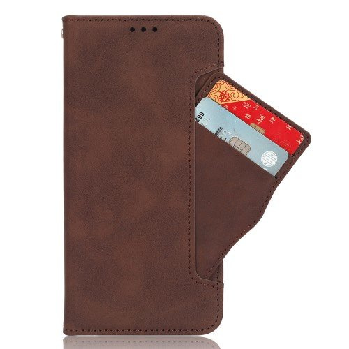 Etui z klapką do Samsung Galaxy Z Fold 5 5G, Card Slot, brązowe